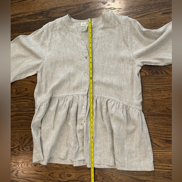 Crown Linen Designs XL Oatmeal Linen Tunic - Picture 6 of 6